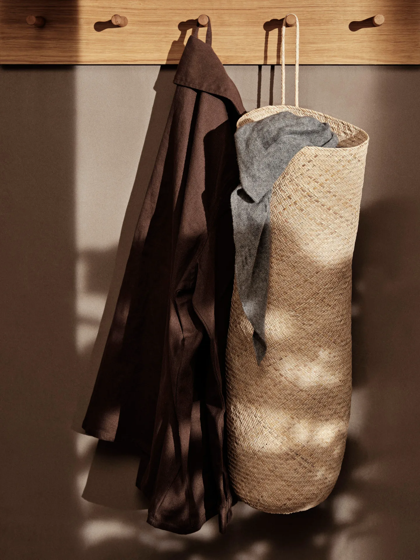 Sato long basket mand, Natural Ferm Living