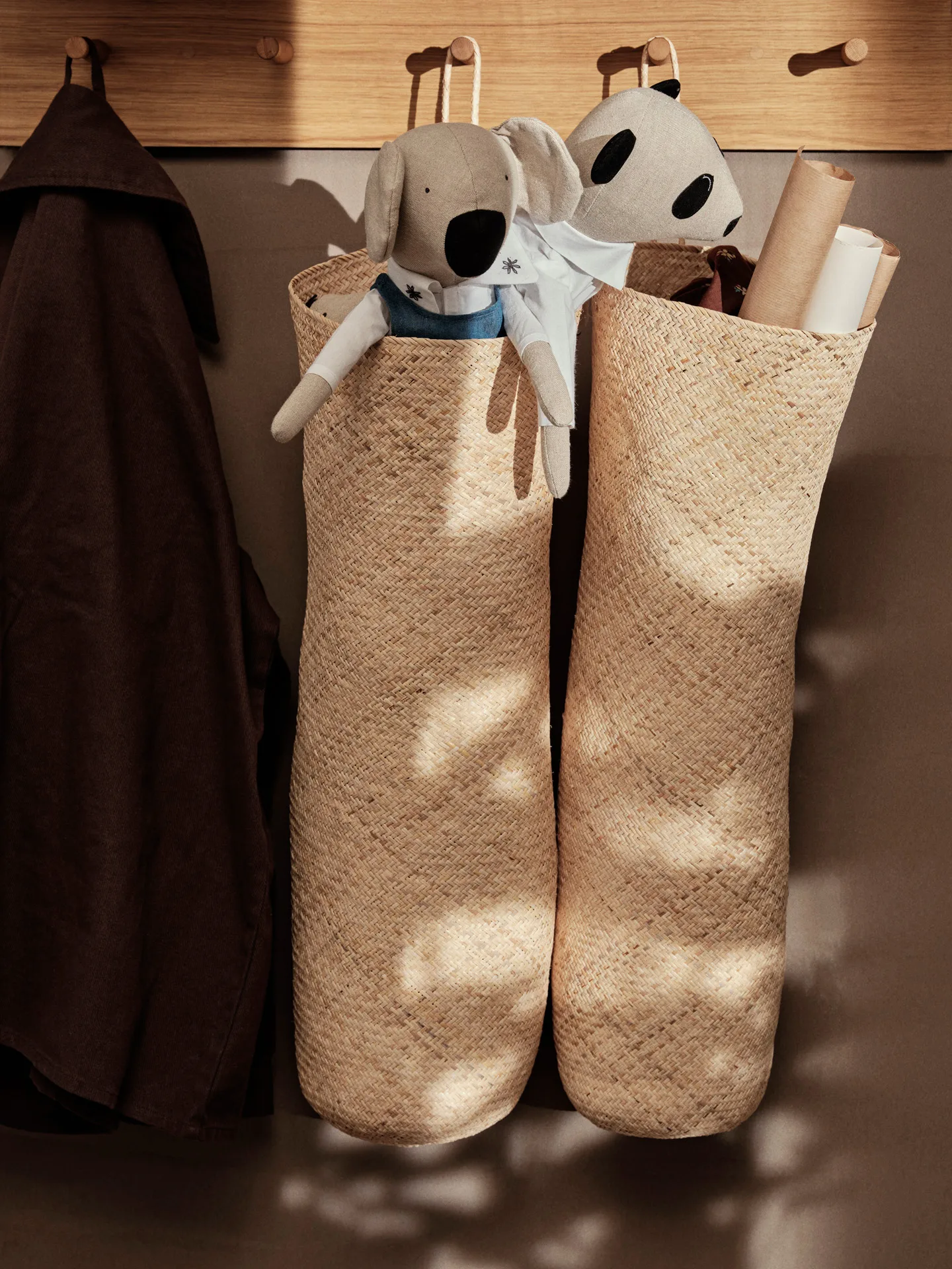 Sato long basket mand, Natural Ferm Living