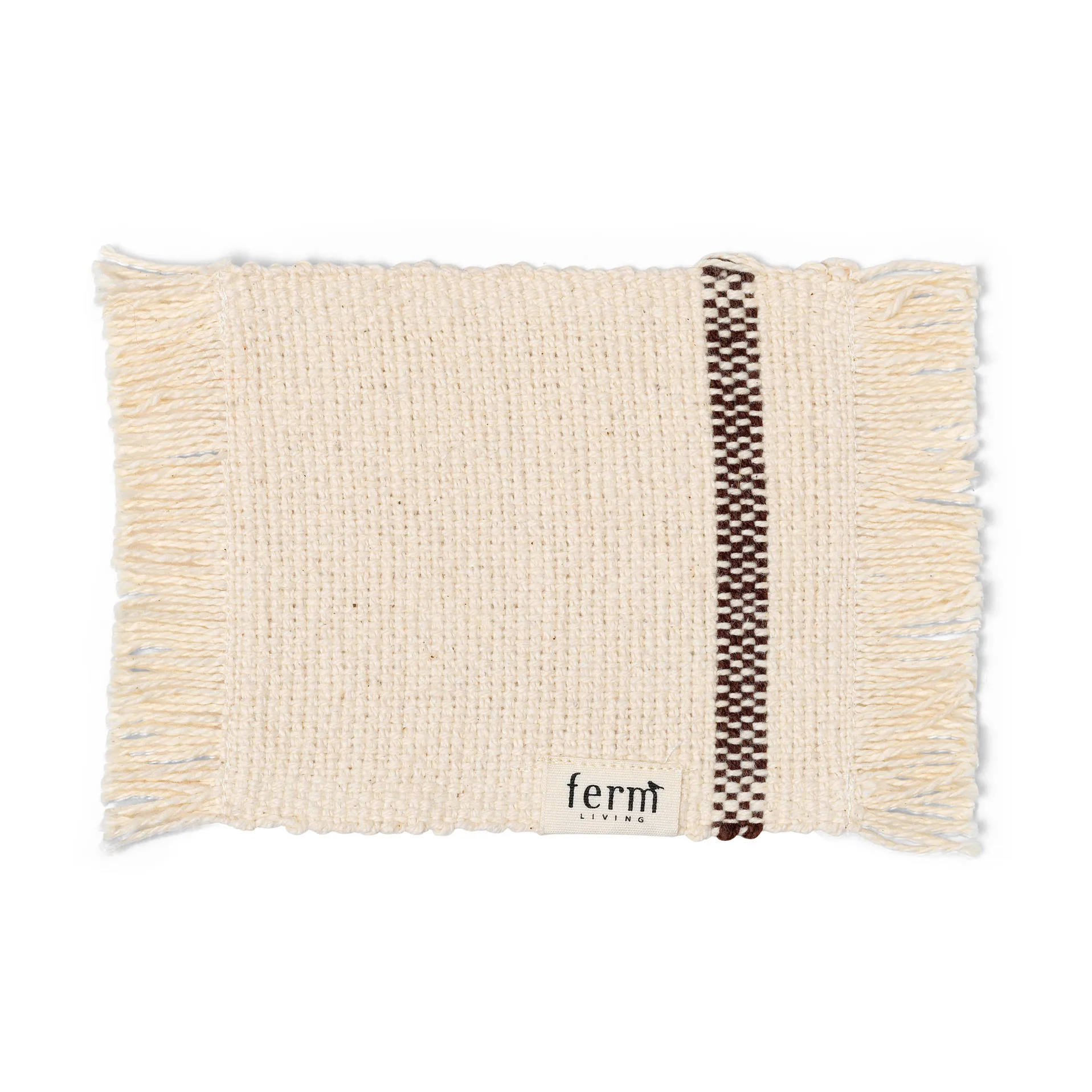 Savor glasonderzetters 4-pack 10x14 cm, Off-white/Chocolate Ferm Living