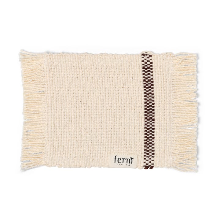 Savor glasonderzetters 4-pack 10x14 cm, Off-white/Chocolate Ferm Living
