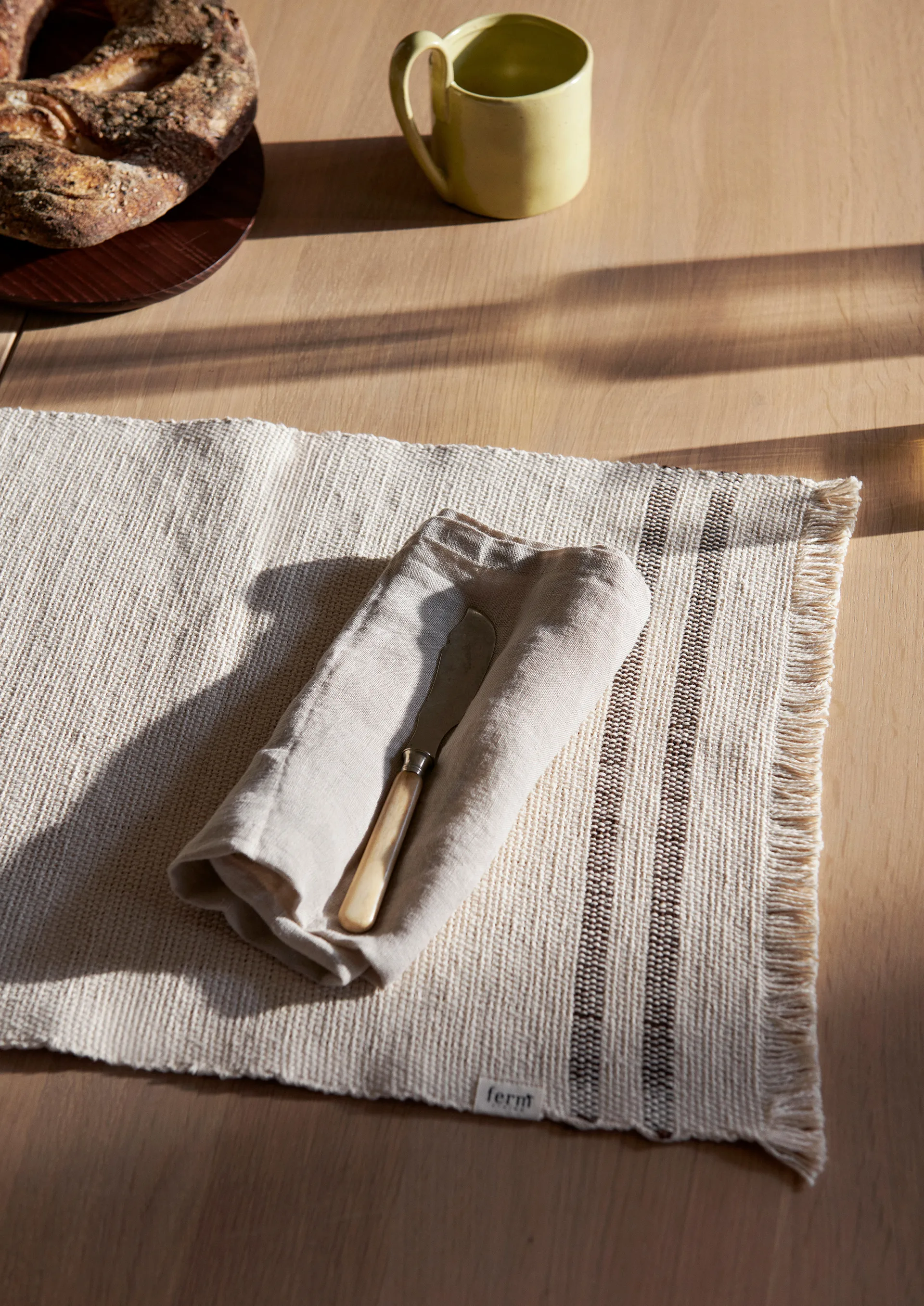 Savor placemat 38x50 cm, Off-white/Chocolate Ferm Living