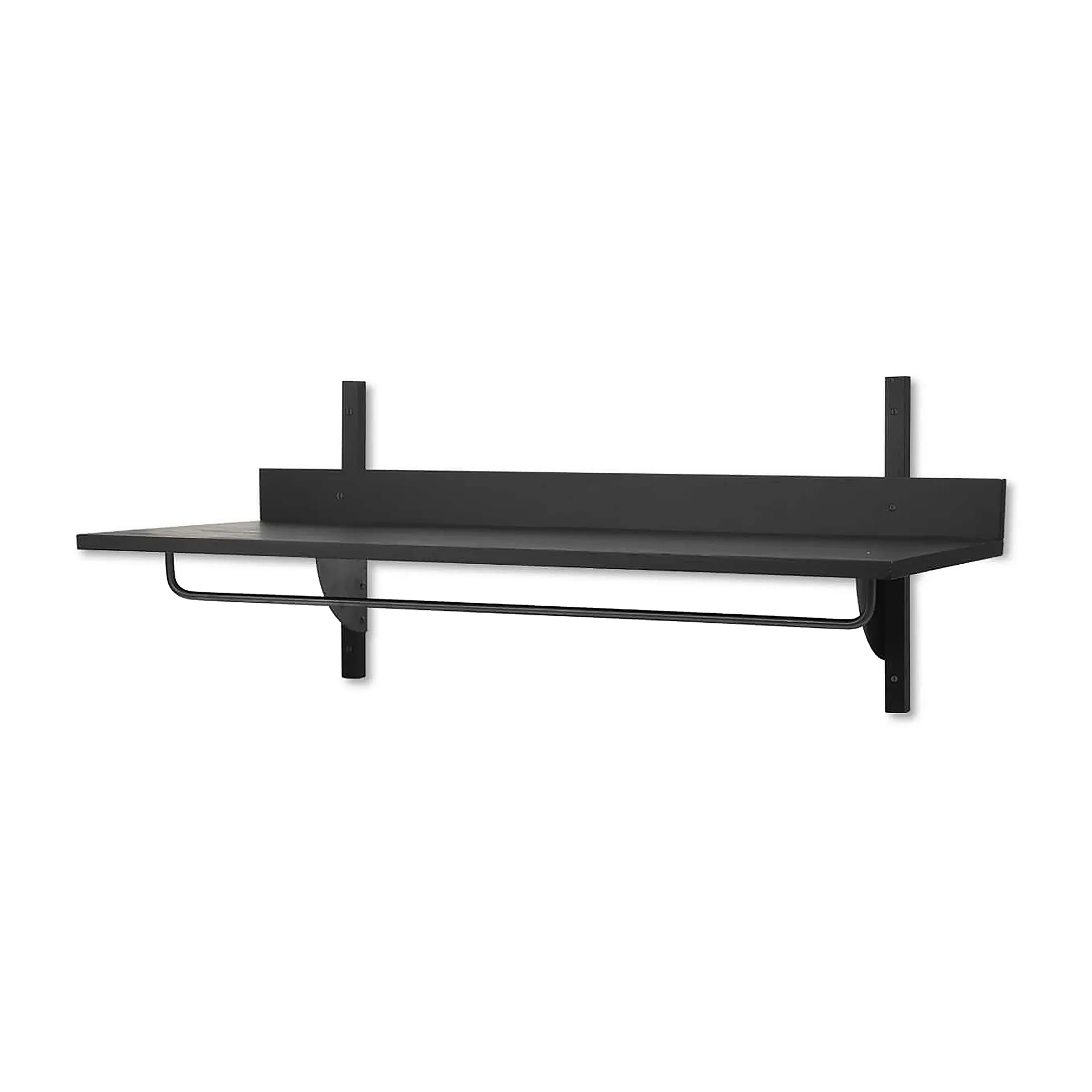 Sector plank met stang 37x87 cm, Black ash-black brass Ferm Living
