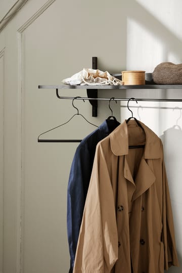 Sector plank met stang 37x87 cm - Black ash-black brass - Ferm Living