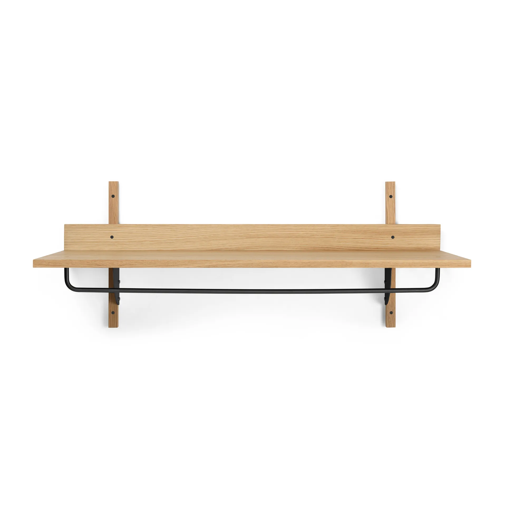 Sector plank met stang 37x87 cm, Oak-black brass Ferm Living