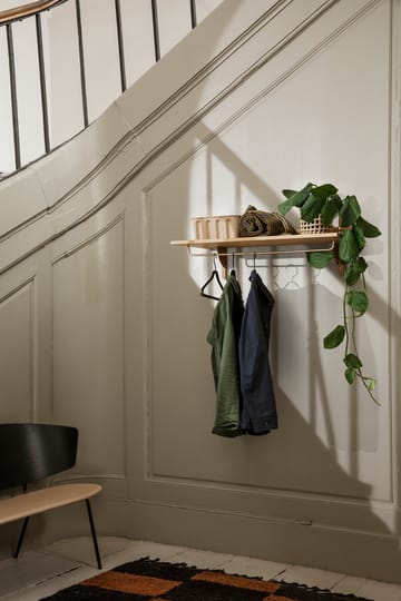 Sector plank met stang 37x87 cm - Oak-black brass - Ferm Living