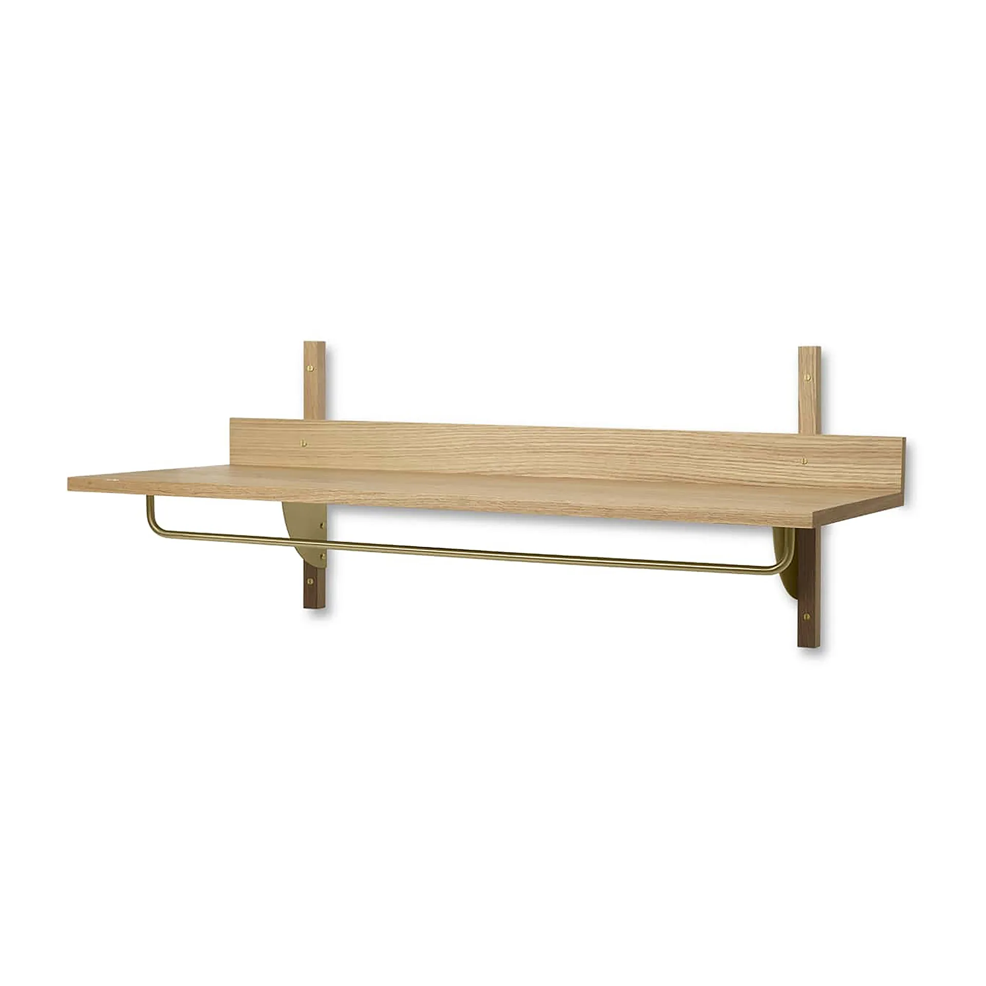 Sector plank met stang 37x87 cm, Oak-brass Ferm Living
