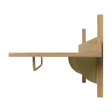 Sector plank met stang 37x87 cm - Oak-brass - ferm LIVING