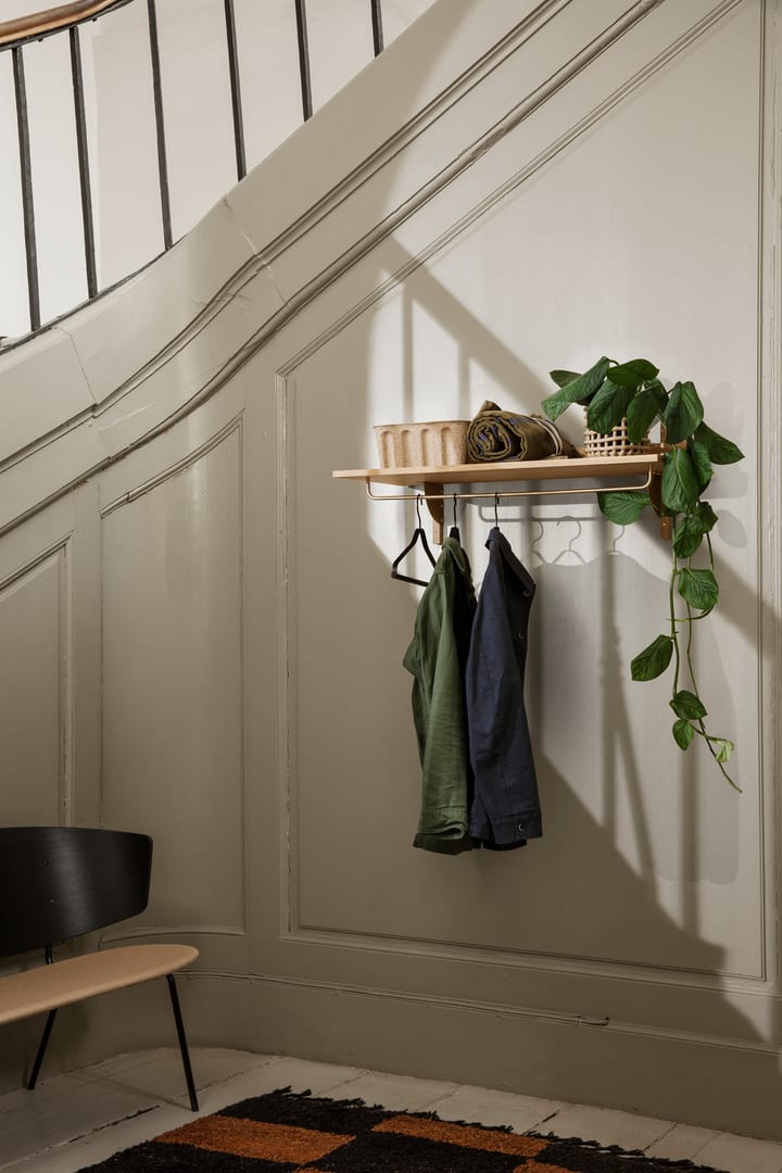 Sector plank met stang 37x87 cm, Oak-brass Ferm Living