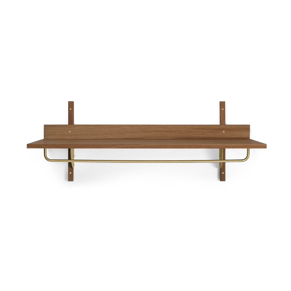Sector plank met stang 37x87 cm, Smoked Oak, brass Ferm Living
