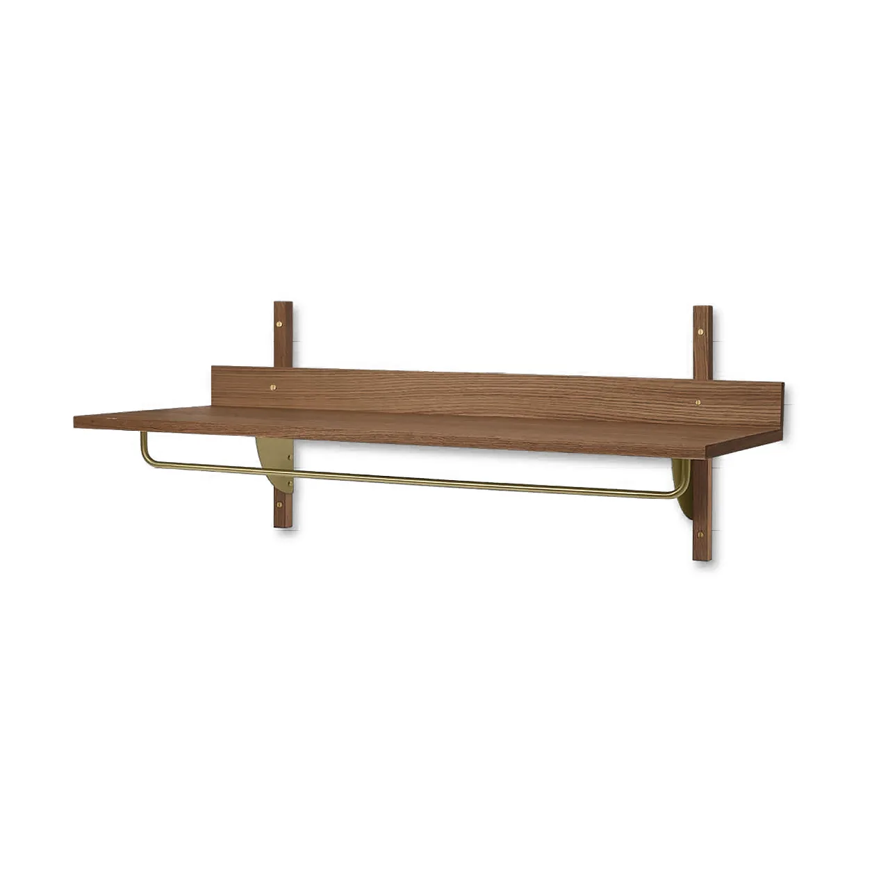 Sector plank met stang 37x87 cm, Smoked Oak, brass Ferm Living