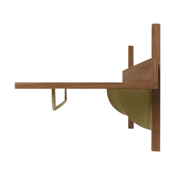 Sector plank met stang 37x87 cm - Smoked Oak, brass - Ferm Living