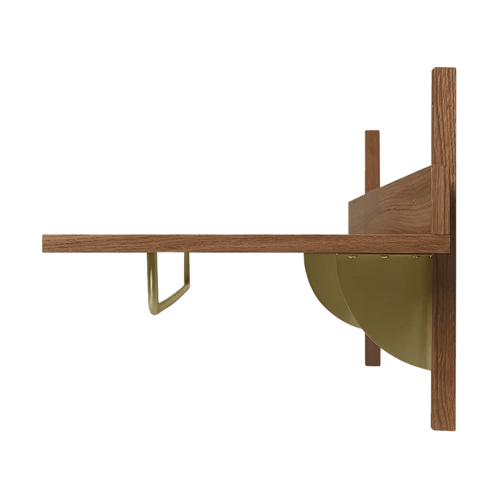 Sector plank met stang 37x87 cm - Smoked Oak, brass - ferm LIVING
