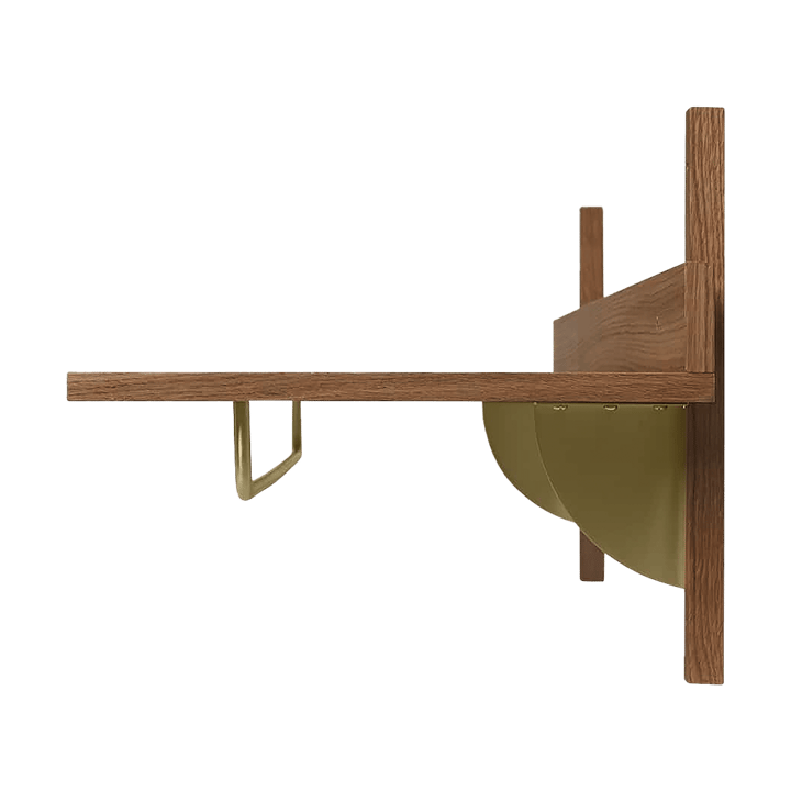 Sector plank met stang 37x87 cm, Smoked Oak, brass Ferm Living