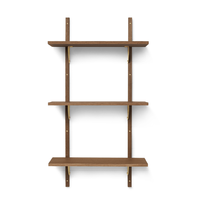 Sector plank triple narrow - Smoked Oak, brass - Ferm Living