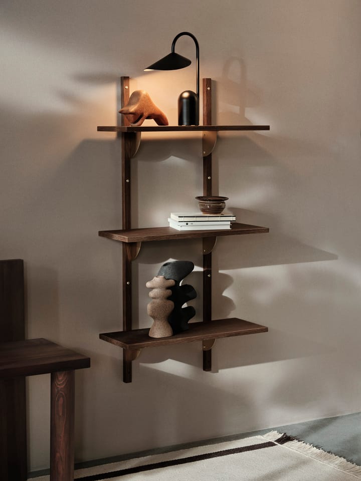 Sector plank triple narrow, Smoked Oak, brass Ferm Living
