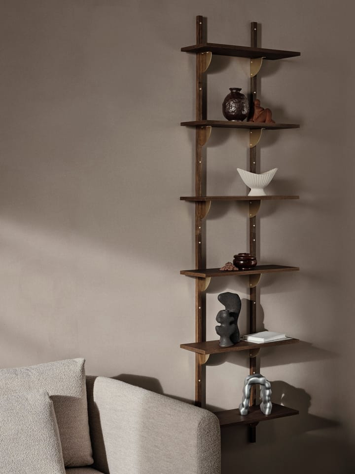 Sector plank triple narrow, Smoked Oak, brass Ferm Living