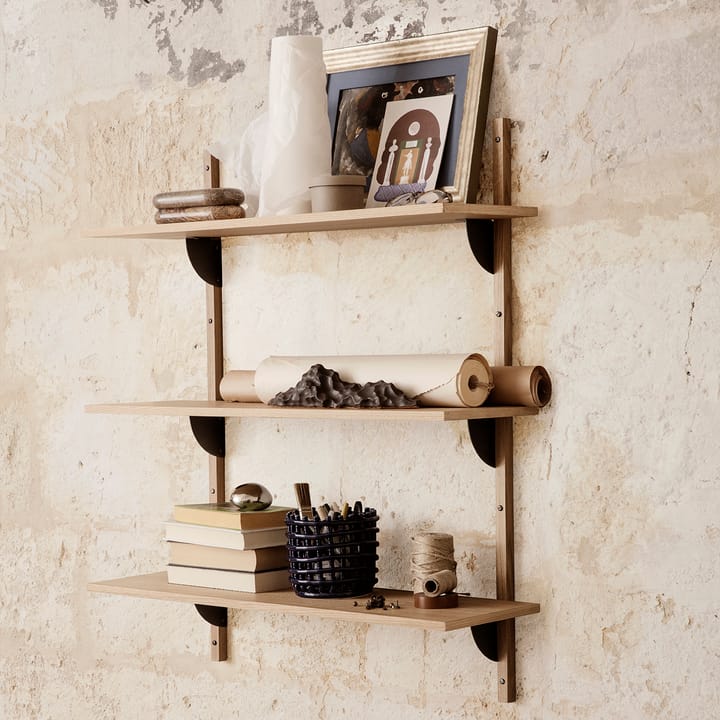 Sector plank triple wide, Eiken-zwart Ferm Living