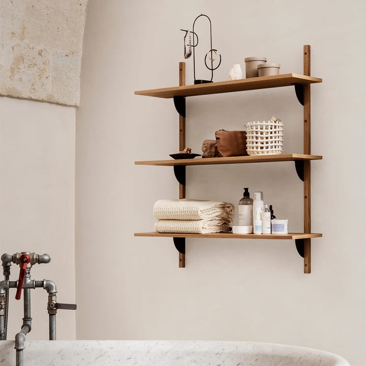 Sector plank triple wide, Eiken-zwart Ferm Living