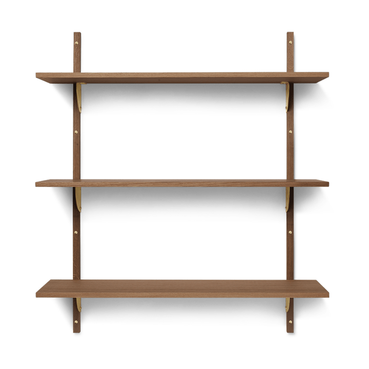 Sector plank triple wide - Smoked Oak, brass - Ferm Living