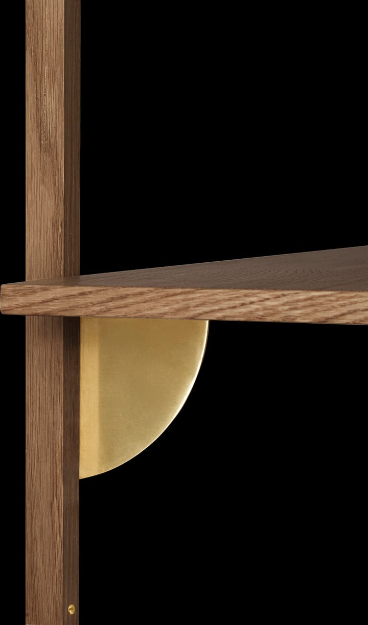 Sector plank triple wide, Smoked Oak, brass Ferm Living