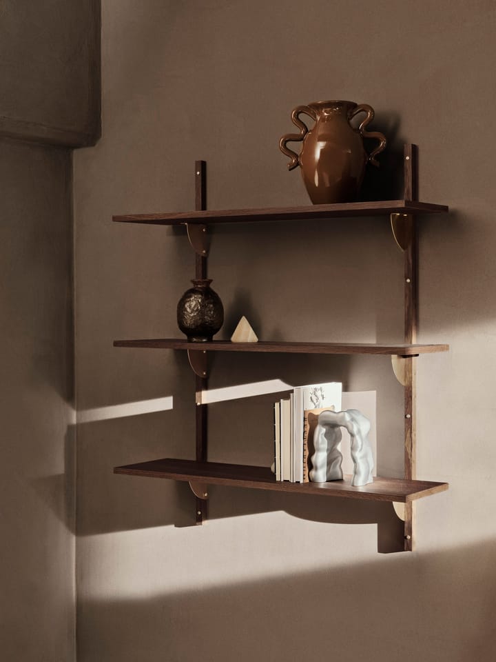 Sector plank triple wide, Smoked Oak, brass Ferm Living