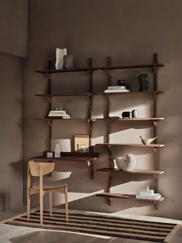 Sector plank triple wide - Smoked Oak, brass - Ferm Living