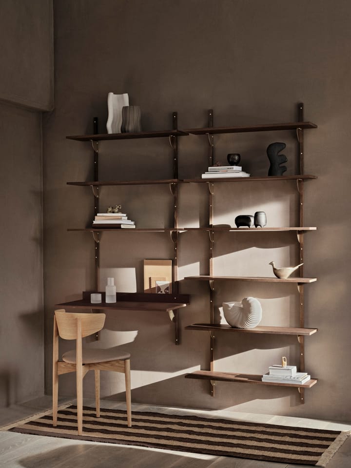 Sector plank triple wide, Smoked Oak, brass Ferm Living