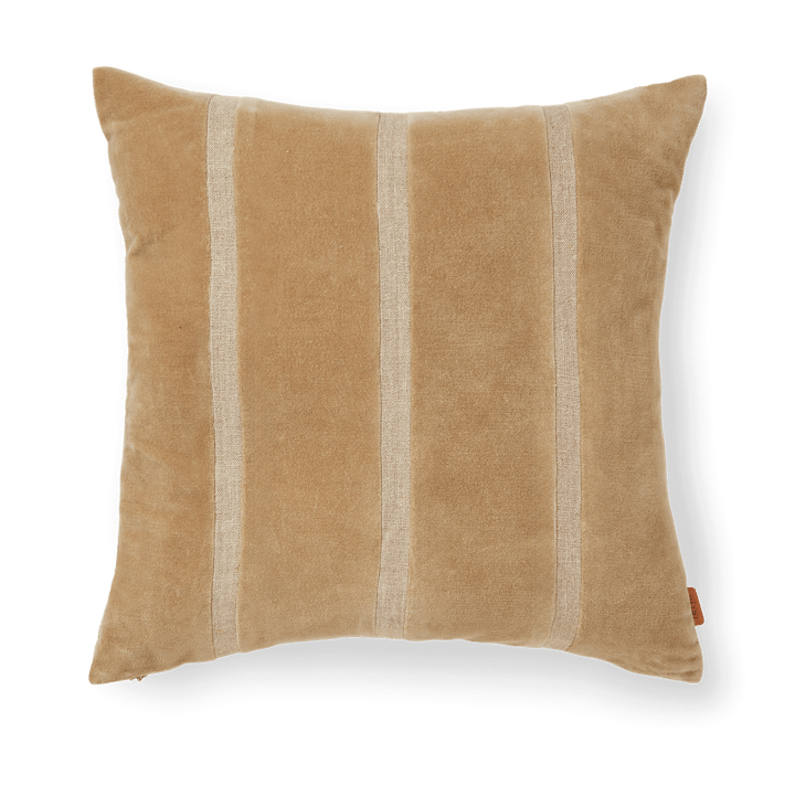 Senti Stripe kussen 50x50 cm - Dark sand-linen - Ferm Living
