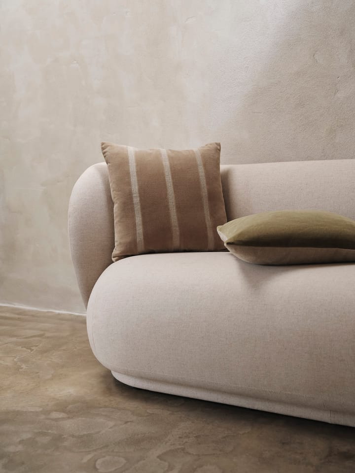 Senti Stripe kussen 50x50 cm, Dark sand-linen Ferm Living