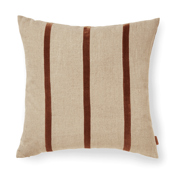 Senti Stripe kussen 50x50 cm - Linen-carob brown - Ferm Living