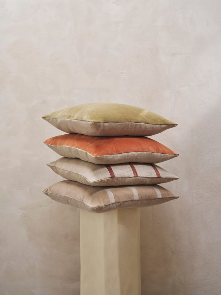Senti Stripe kussen 50x50 cm, Linen-carob brown Ferm Living