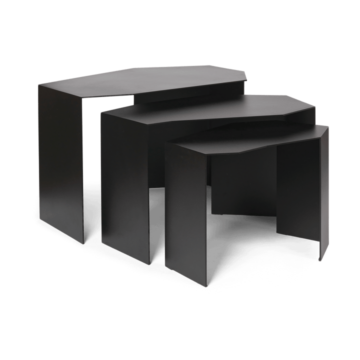 Shard cluster tafel 3-pack - Black - Ferm Living
