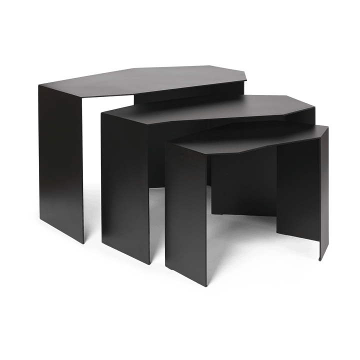 Shard cluster tafel 3-pack - Black - ferm LIVING