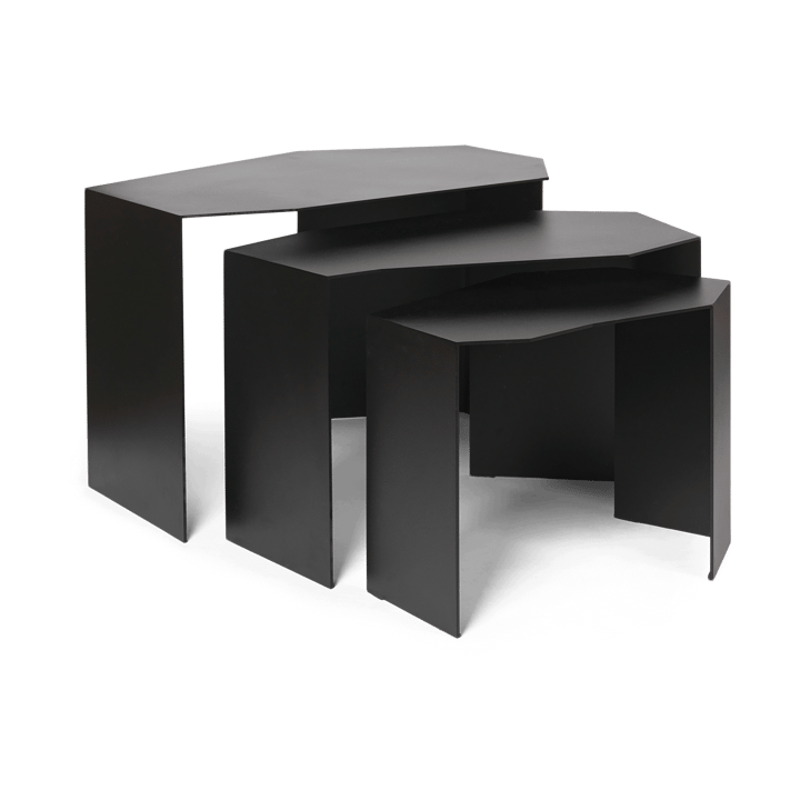 Shard cluster tafel 3-pack - Black - Ferm LIVING