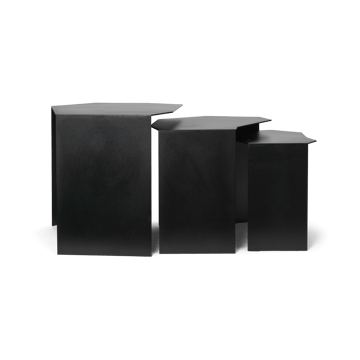 Shard cluster tafel 3-pack - Black - Ferm Living