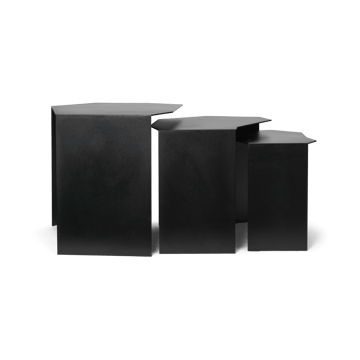 Shard cluster tafel 3-pack - Black - ferm LIVING