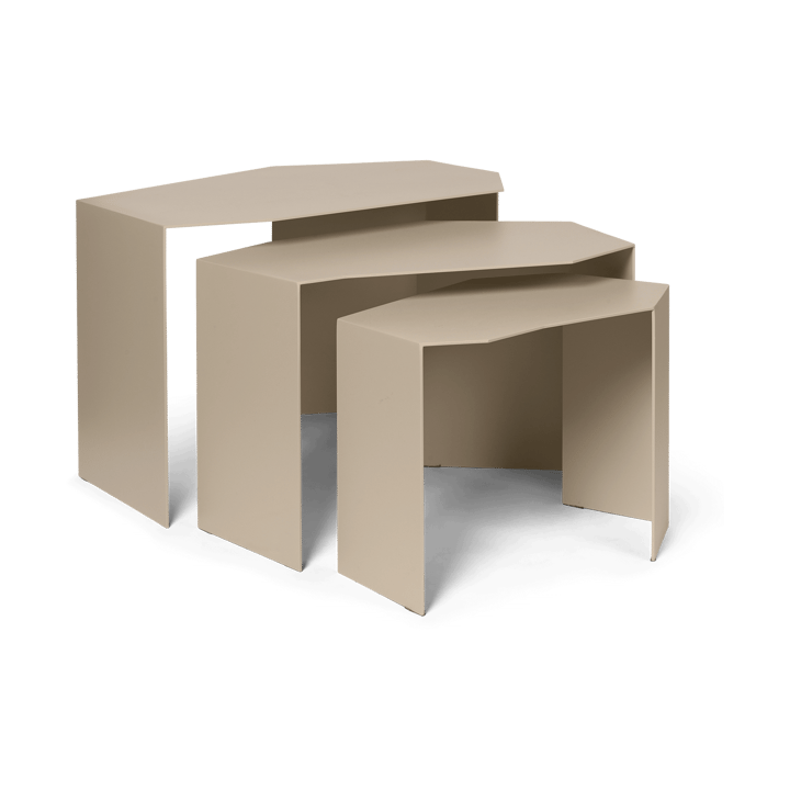 Shard cluster tafel 3-pack - Cashmere - Ferm Living