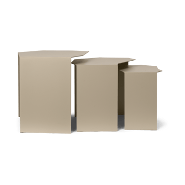 Shard cluster tafel 3-pack - Cashmere - Ferm Living