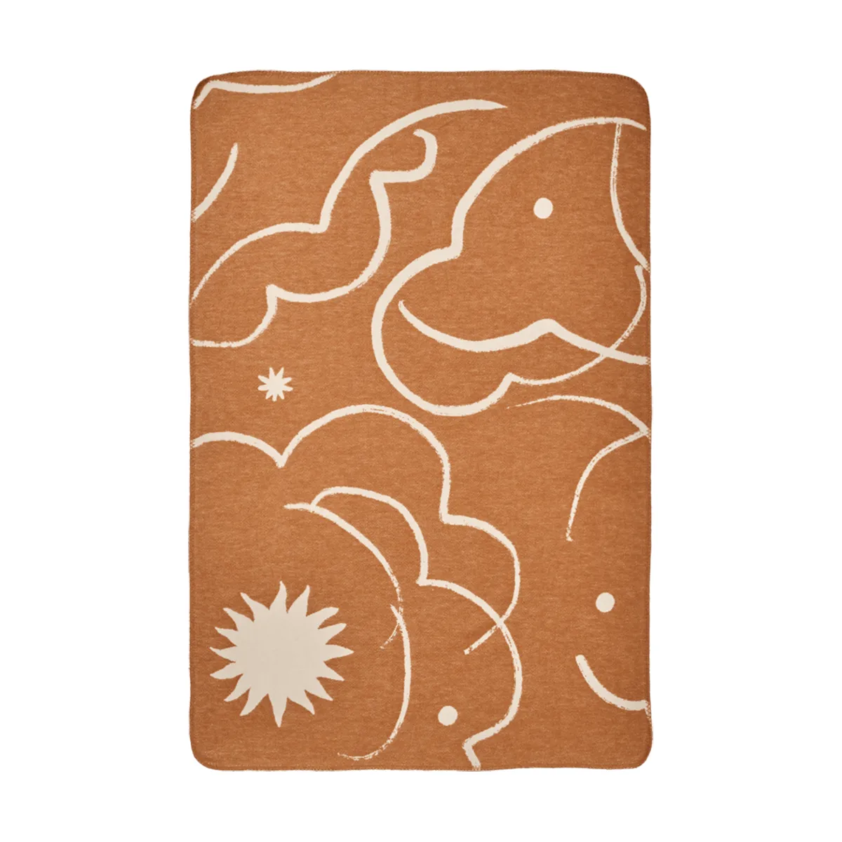 Skye plaid, Sienna-parchment, 80x120 cm Ferm Living