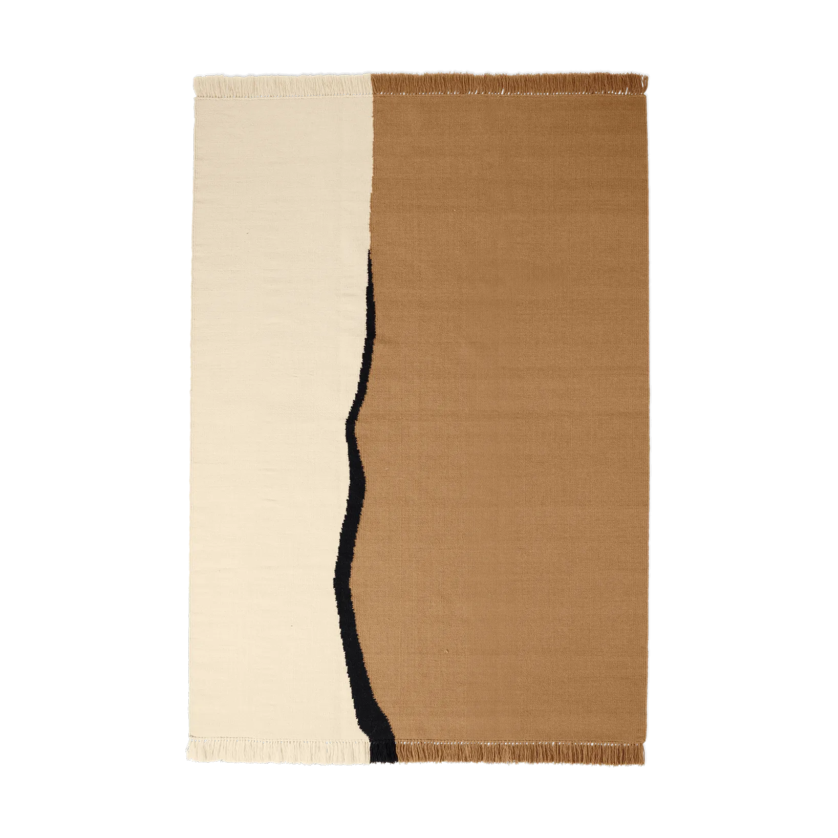 Soil Kelim vloerkleed, Dark sand-off white, 170x240 cm Ferm Living