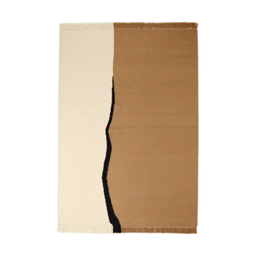 Soil Kelim vloerkleed - Dark sand-off white, 170x240 cm - Ferm Living