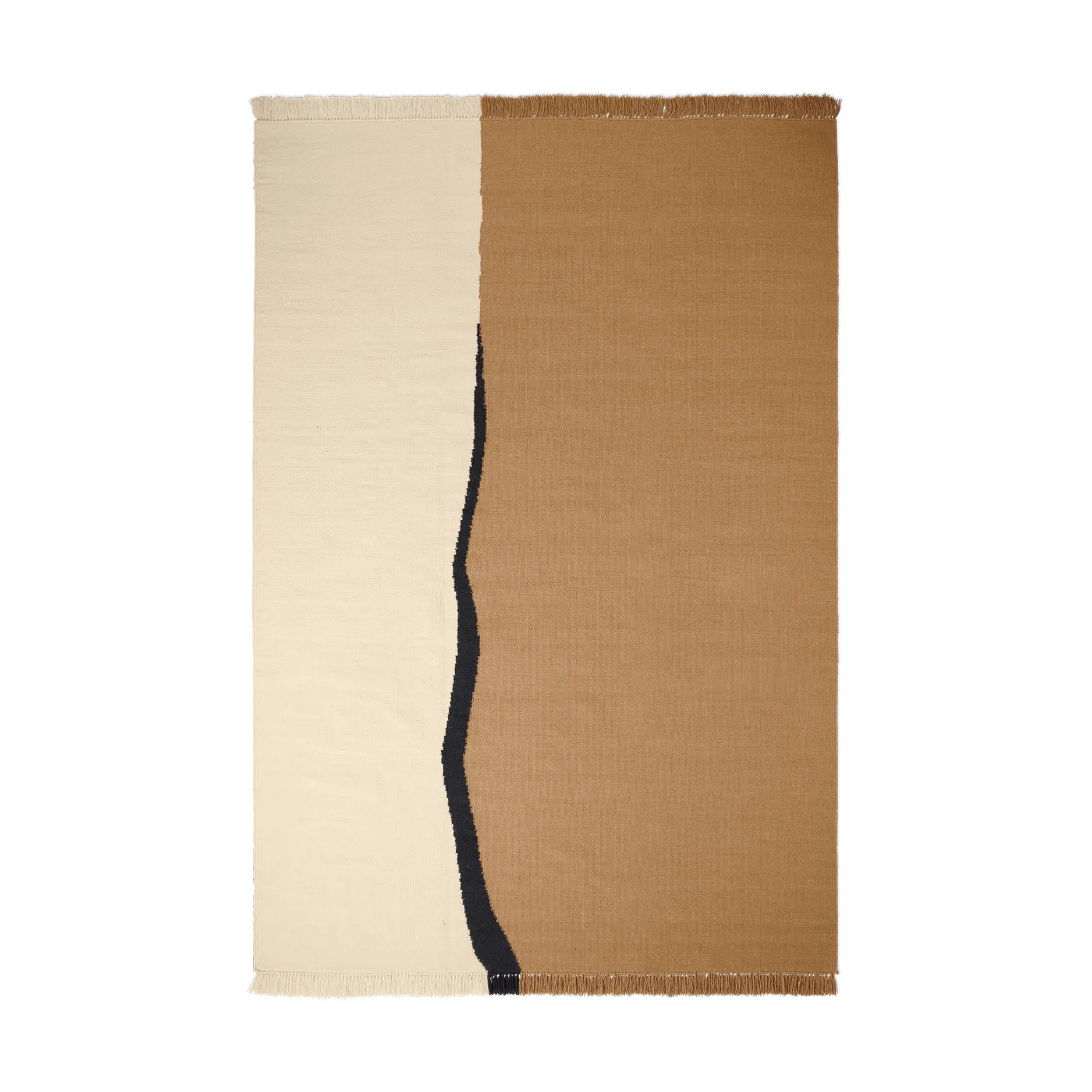 Soil Kelim vloerkleed, Dark sand-off white, 200x300 cm Ferm Living