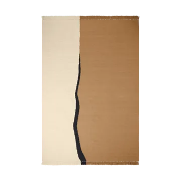 Soil Kelim vloerkleed - Dark sand-off white, 200x300 cm - Ferm Living