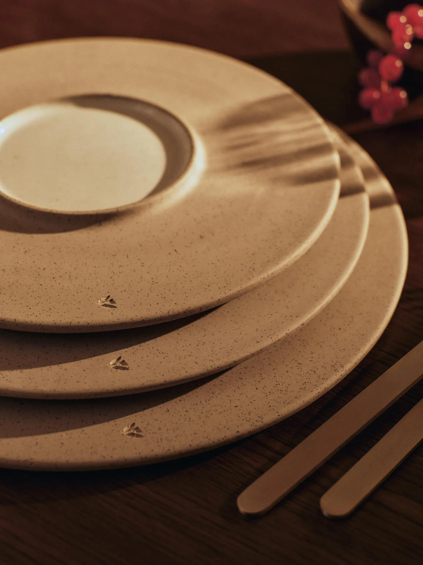 Sonae bord 2-pack, Grijs-wit, Ø22 cm Ferm Living