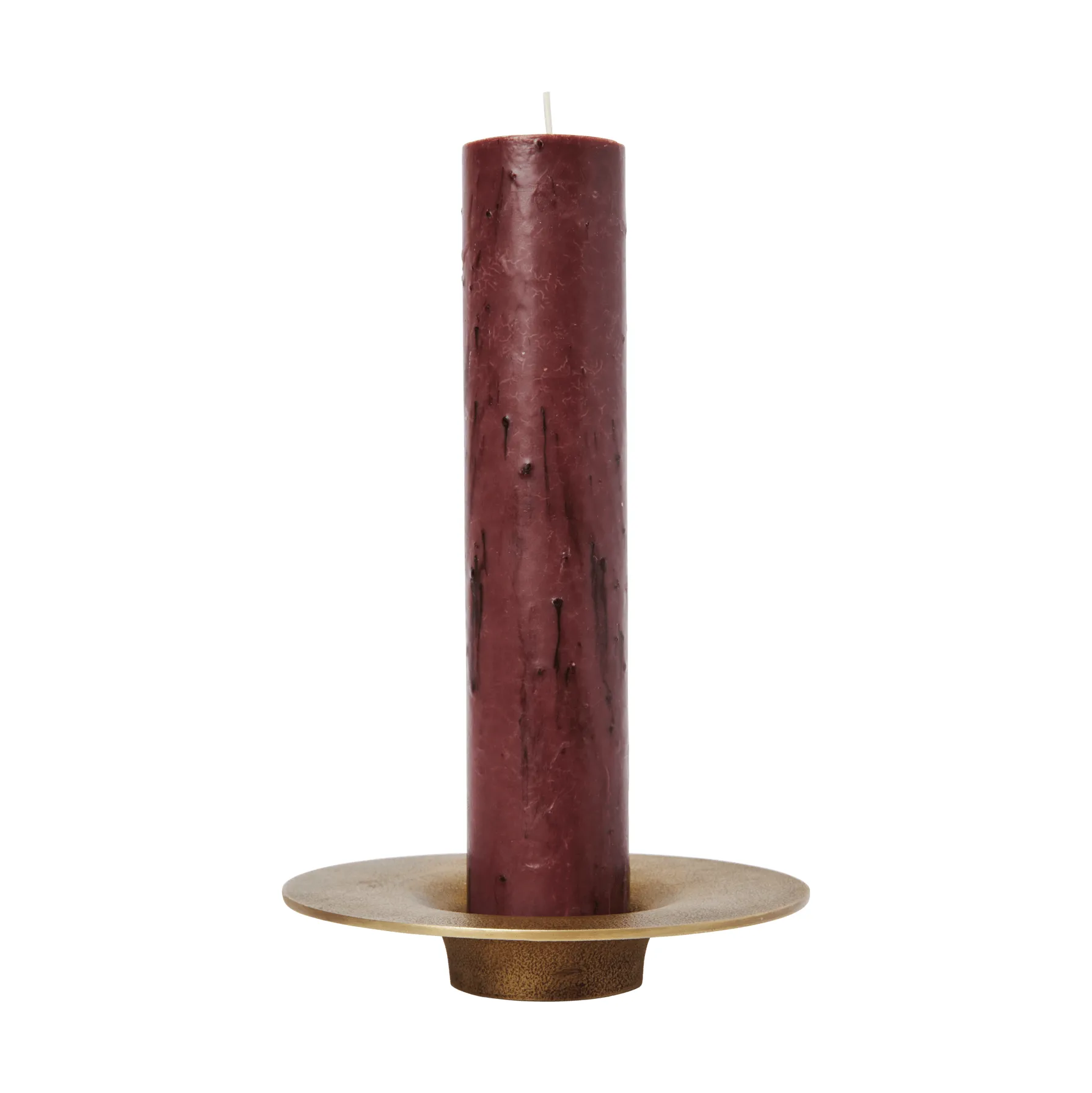 Soothe block kandelaar Ø16 cm, Brass Finish Ferm Living