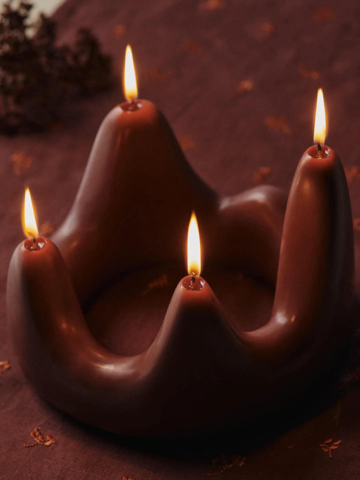 Stala candle ring licht, Dark grape Ferm Living