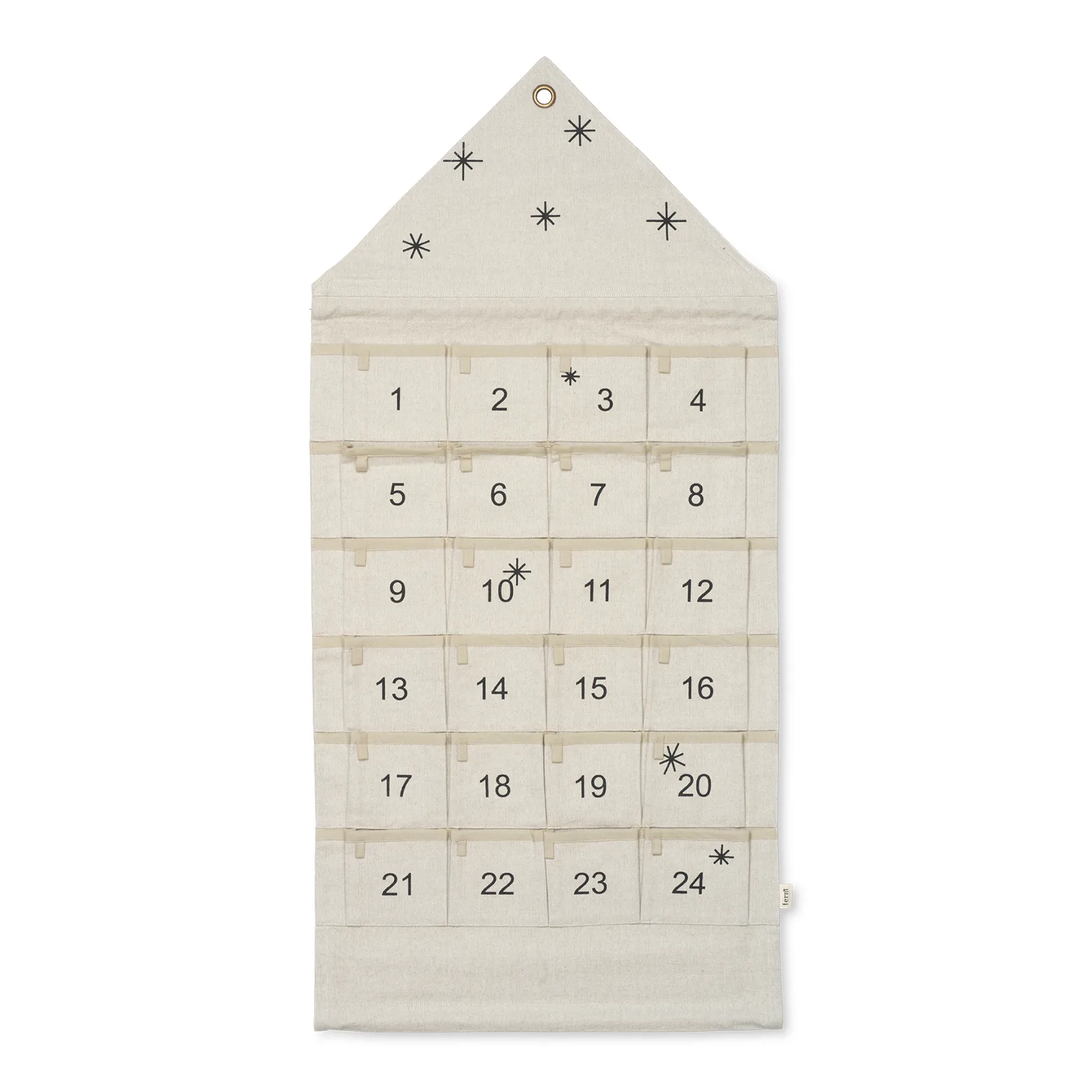 Star adventskalender huis 100 cm, Zand Ferm Living