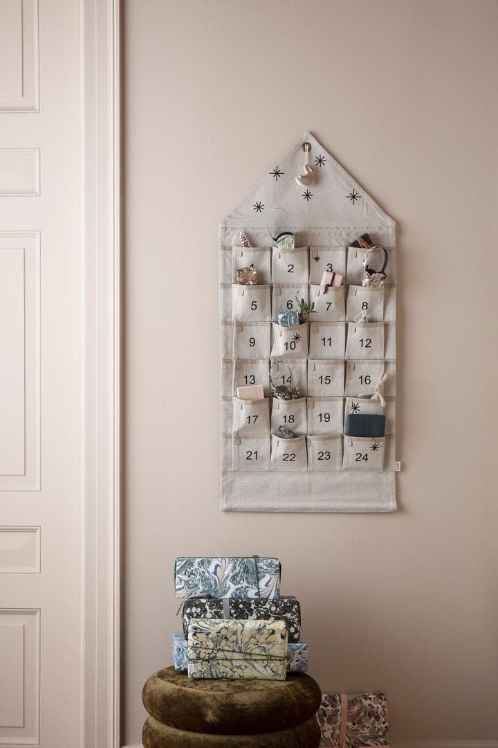 Star adventskalender huis 100 cm - Zand - ferm LIVING