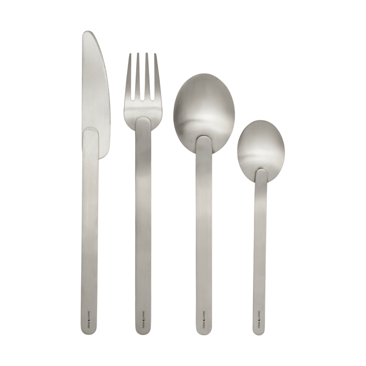 Stelo bestekset 4-delig, Brushed Stainless Steel Ferm Living