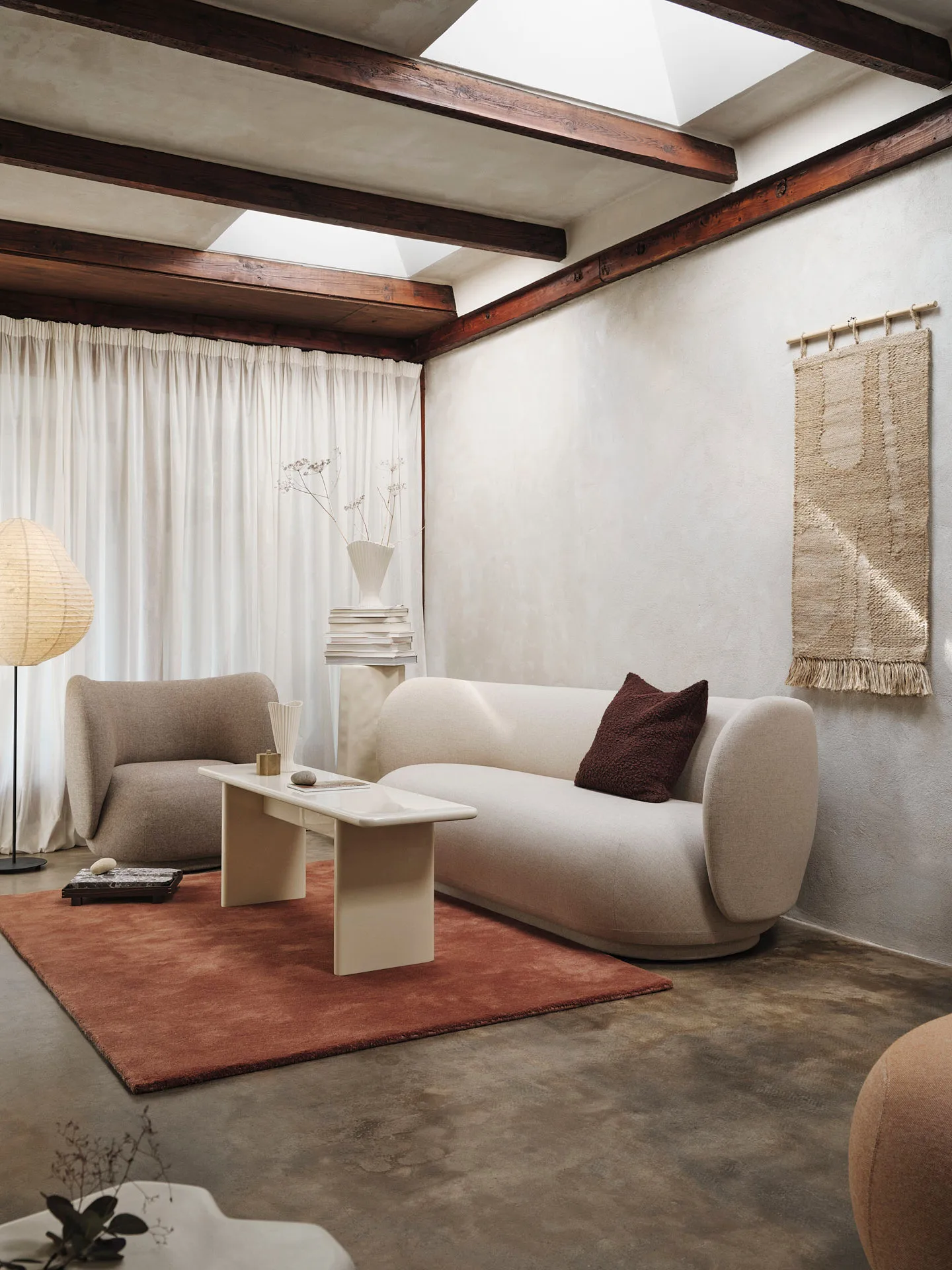 Stille getuft vloerkleed, Red brown, 140x200 cm Ferm Living